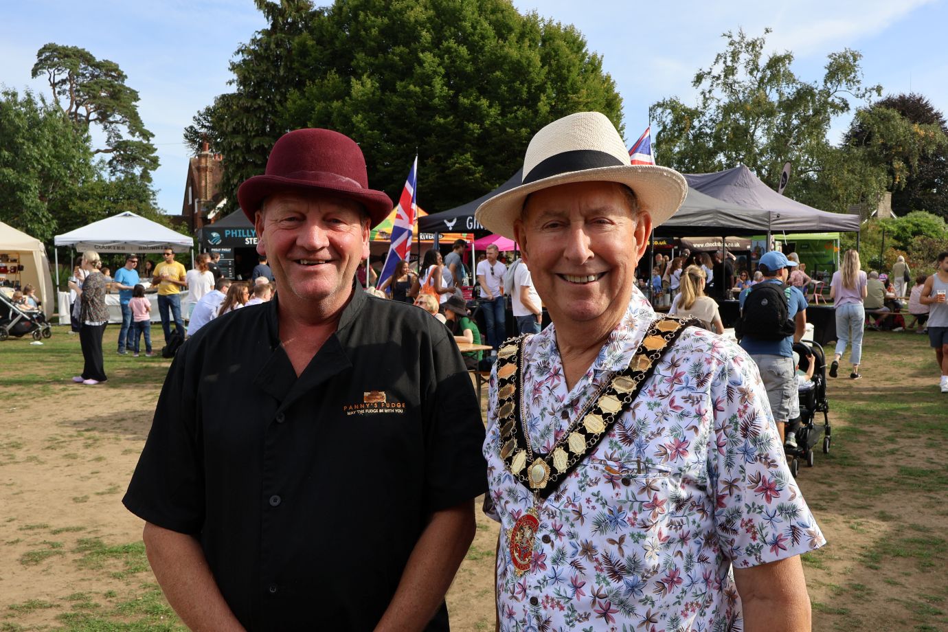 Mayor with Panny's Fudge Stallholder