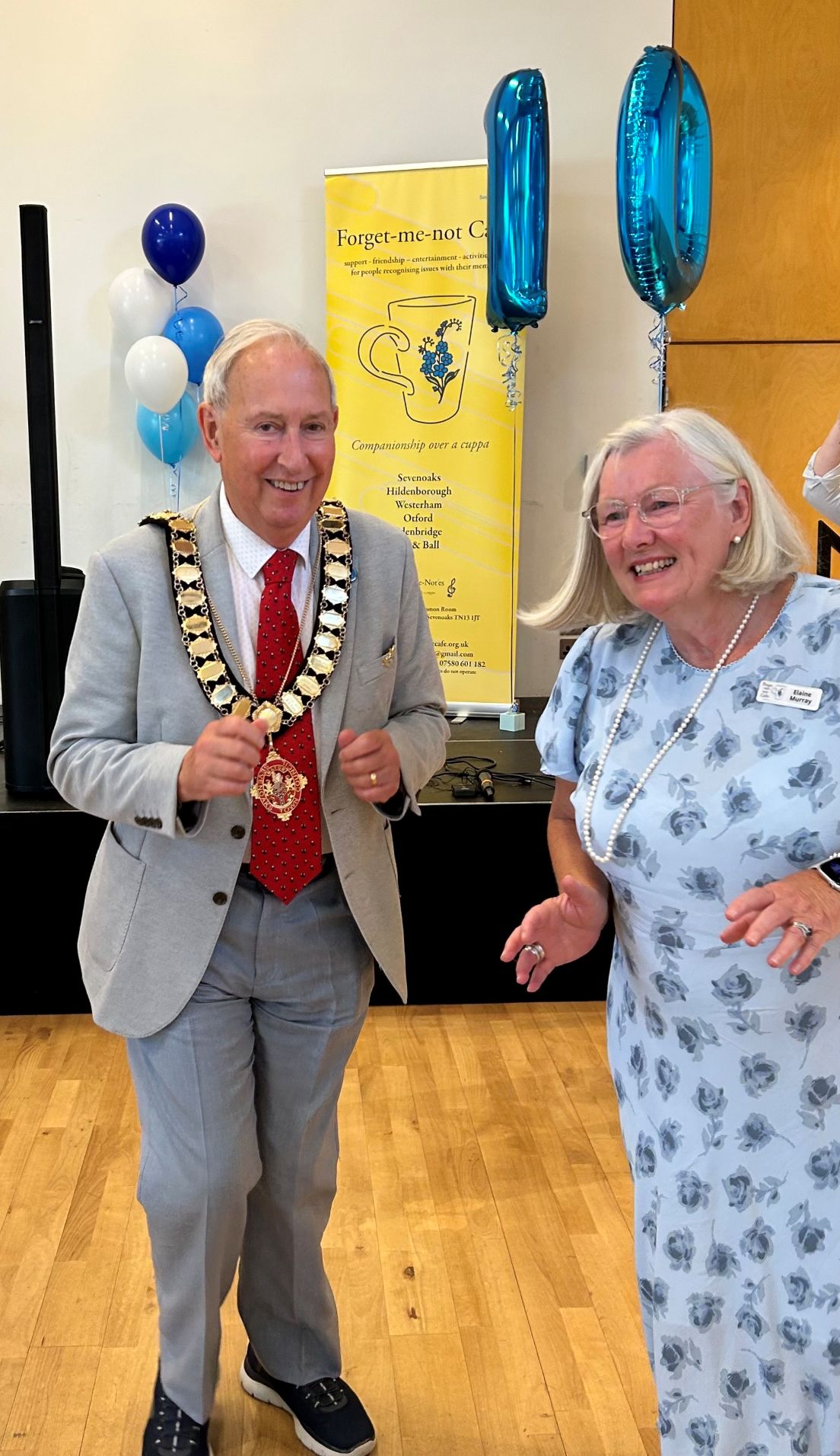 Mayor of Sevenoaks and Chair of Forget-me-not Cafe Elaine Murray