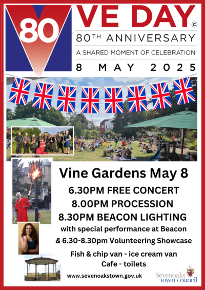 Sevenoaks will celebrate VE Day 80 with Beacon Lighting and music on the Vine Gardens