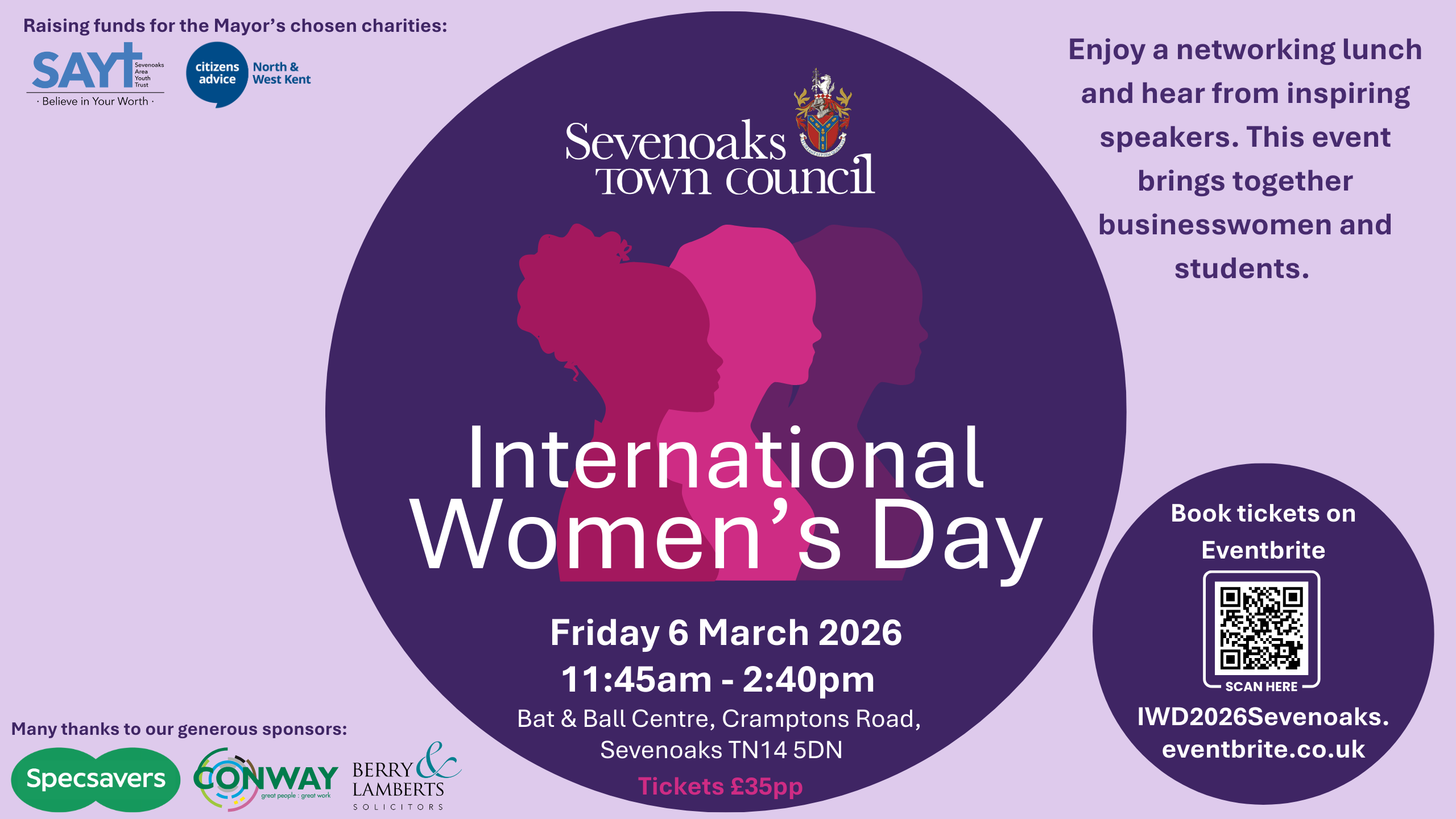 Sevenoaks Town Council to host International Women’s Day event for businesswomen and students 