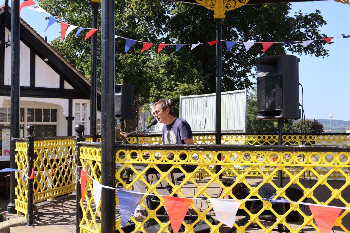 Ian Fox plays at the Bandstand