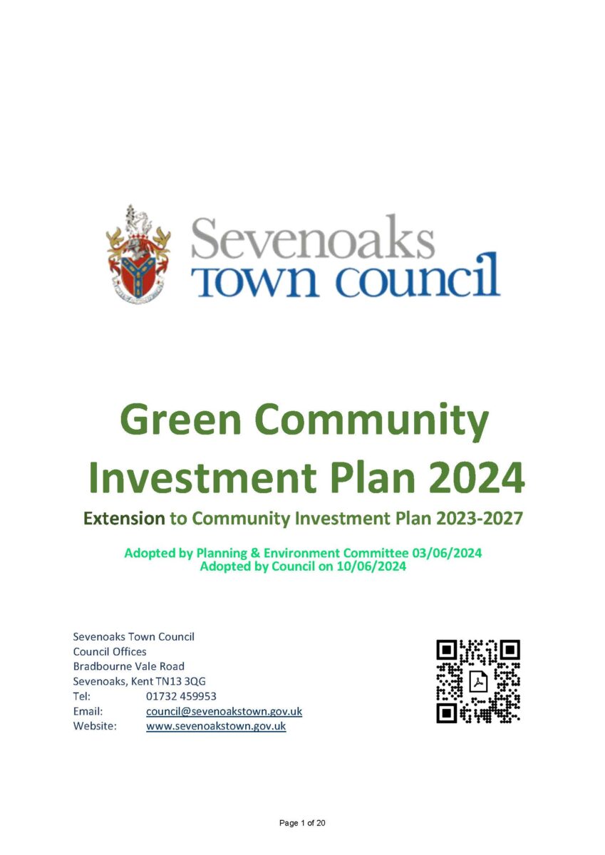 Green Community Investment Plan cover