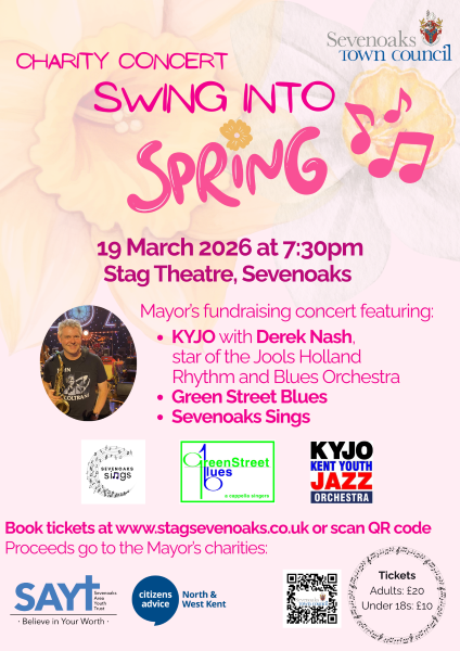 Swing into Spring - Mayors Charity Concert Poster