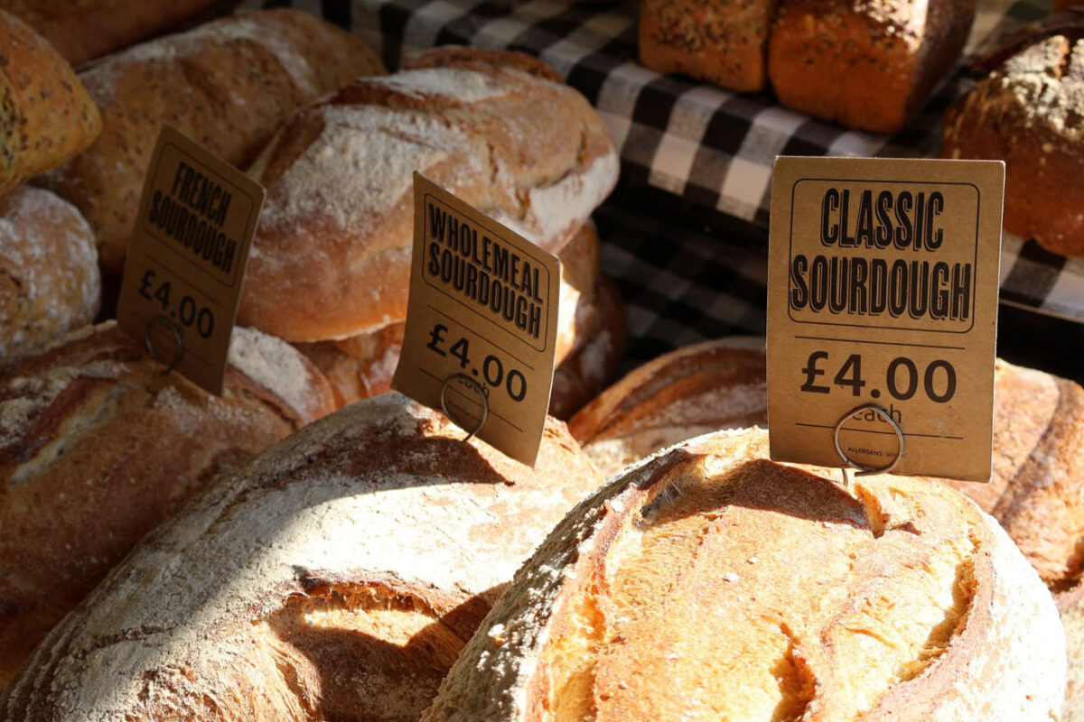 A variety of bread